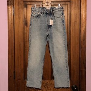 NWT Zara HI-RISE STRAIGHT LEG JEANS TRF